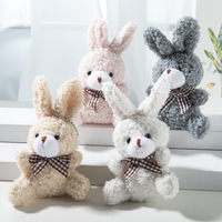 Peluche Lapin Cartoon 11cm, Mini Porte-clés Tendance, Pendentif Voiture, Jouet en Peluche Lapin pour Sac à Dos
