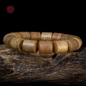 กำไลข้อมือไม้กฤษณาลูทอง 12 มม. แบบลูกปัด เกรด 1 ไม้กฤษณาธรรมชาติ ของขวัญพรีเมียม - Product Image 4