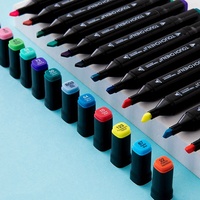 100 couleurs aquarelle peinture acrylique marqueurs double pointe surligneur alcool marqueurs stylo avec sac