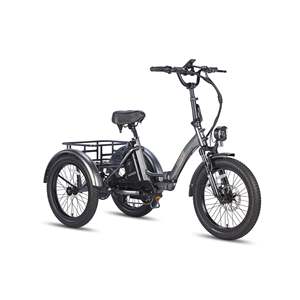 Triciclo Eléctrico FAFREES F20 con Motor de 500W, Capacidad de Carga de 180 kg, Alcance de 110 km, Diseño Plegable, Color Negro Gunmetal, Homologado para la UE - Product Image 3