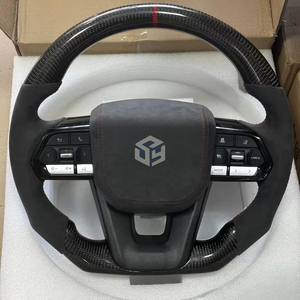 Volante de fibra de carbono con acabado <span class=keywords><strong>Piano</strong></span> Black o Hydro Dip para Toyota Land Cruiser Prado, conjunto de volante con grano de madera, de antiguo a nuevo. - Product Image 2