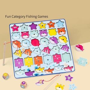 Nouveauté : Jouet éducatif pour enfants, jeu de tri des formes et des couleurs, jeu de pêche magnétique en bois pour tout-petits - Product Image 3
