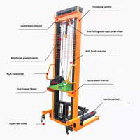 Chariot élévateur semi-électrique KEYI avec batterie au plomb-acide, déplaceur latéral hydraulique, hauteur de levage de 1,6 m à 3,5 m, 24 V