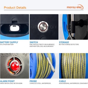 Moray Portable 100M 150M 200M Sondeur Alarme Règle 100M Puits <span class=keywords><strong>Capteur</strong></span> de niveau d'eau Niveau d'eau Dip Meter Water Dipper - Product Image 2