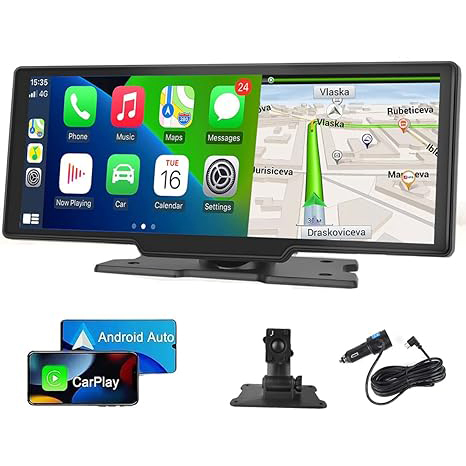 10.26-inch CarPlay Touch Portable Screen Car MP5 AUX Navigation Reversing Camera Car Bluetooth Player