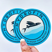 Autocollants en vinyle découpés à l'emporte-pièce imperméables résistants aux UV avec logo personnalisé promotionnel autocollants auto-adhésifs mignons en forme de cercle de stratification brillante