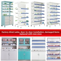 Armoires à médicaments occidentaux pour pharmacies, hôpitaux, cliniques, salles de traitement, mobilier hospitalier en métal, design minimaliste multifonctionnel