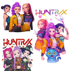 Personalizado último Popular Demon Hunter hoja de <span class=keywords><strong>vinilo</strong></span> pegatina de transferencia de calor DTF Transferencia de Calor pegatina para ropa - Product Image 1