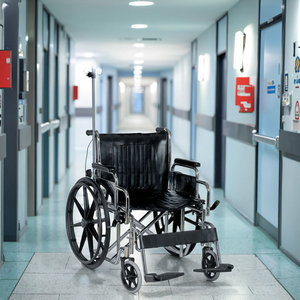 C928b פלדה כבדה פלדה מסגרת כרום כסא גלגלים - Product Image 4