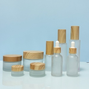 Essential Oil <b>Bottle</b> 30ml Frosted Glass <b>Dropper</b> <b>Bottle</b> with Bamboo Lid Skin Care Product Packaging - Product Image 4