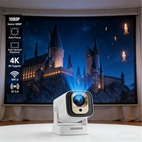 Projecteur LED à contraste élevé 1080P natif 4K HD, WiFi double bande, BT 5.0, projecteur multimédia pour le divertissement à domicile, cinéma intelligent