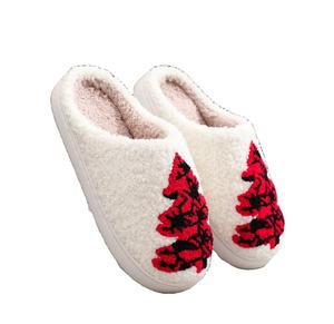 Nouvelles pantoufles thermiques douces populaires pour Noël 2023, cadeaux d'intérieur pour femmes et hommes, plateforme extérieure, hiver, blanches, imprimés animaux moelleux - Product Image 2
