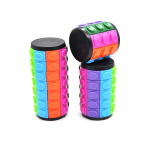<b>Plastic</b> <b>Slide</b> Cylindrical Mini Magic Cube Children Educational DIY Fidget Sensory Finger Toys - Product Image 1