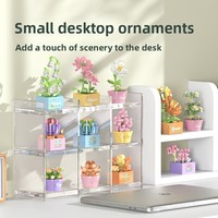 Plastique ABS compatible pour briques, jardinières à succulentes, bouquets de fleurs préservées, fleurs de roses, décorations à assembler de la série Filles