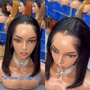 โปรโมชั่น Letsfly ขายส่งวิกผม M Lagos HD Lace Front วิกผมแท้ 100% แบบสั้น 12 นิ้ว 13x4 สำหรับวิกผมแบบ Lace Frontal - Product Image 6