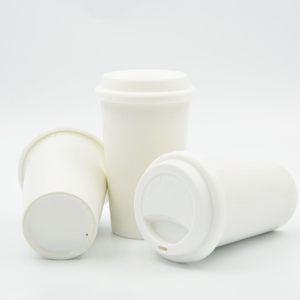 Gobelets en papier kraft à double paroi personnalisés avec logo, jetables, 8oz, 10oz, 12oz, 16oz, avec couvercles, pour café chaud et boissons gazeuses - Product Image 4