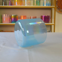 Bol chantant en cristal bleu translucide Aurora, bol chantant en cristal de quartz pur, bols sonores alchimiques pour la méditation