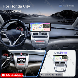 <span class=keywords><strong>Meilleur</strong></span> prix pour un cadre d'écran de tableau de bord de voiture de 12,3 pouces pour Honda Cityl 2008-2014, <span class=keywords><strong>kit</strong></span> complet, lecteur multimédia GPS DVD 8 cœurs - Product Image 4