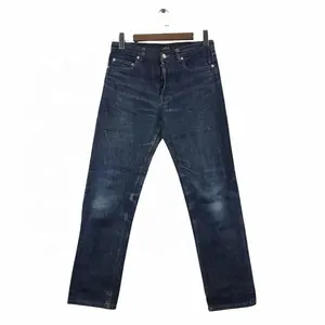 Custom Vintage Jeans for Men Straight Fit Indigo Blue Jeans Denim Casual Pant Trouser Slack Workwear