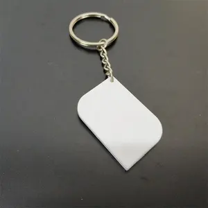 Круглый Угловой прямоугольный ПВХ брелок сублимационный чистый брелок для ключей чистый двухсторонний брелок для ключей