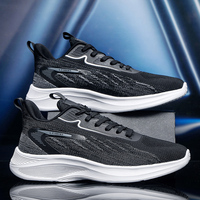 Chaussures décontractées pour hommes, baskets confortables, respirantes, en tissu mesh, semelle élastique pour la marche, grandes tailles, chaussures de sport