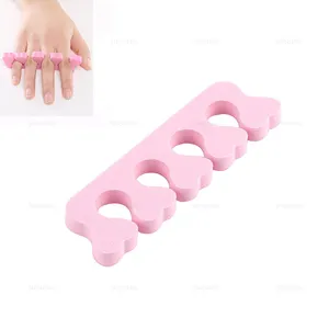 SHI SHENG Pink Soft Sponge Finger Toe Separator for Nail Art Practice Manicure Pedicure Divider Holder Gel UV Polish Tools Foam