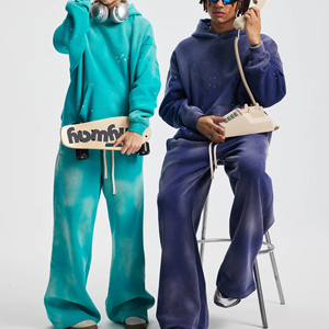 คอลเลคชั่นใหม่2025ฤดูใบไม้ร่วง/ฤดูหนาวคุณภาพสูงเสื้อฮู้ดซักกรดปรับแต่งโลโก้ได้พิมพ์ลายวิน<span class=keywords><strong>เท</strong></span><span class=keywords><strong>จ</strong></span>ลำลองโอเวอร์ไซส์มีฮู้ด - Product Image 1