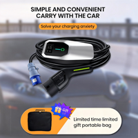 Vente en gros uniquement - Chargeur EV portable Shinyou personnalisable 16/32/40A avec fonction de démarrage à distance pour Tesla Type 1 (SAE J1772) Prise NEMA
