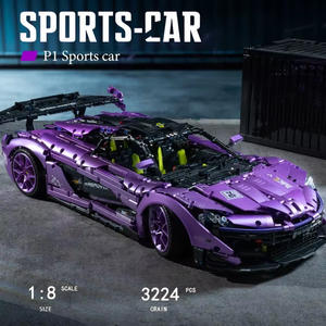 Guli 10617 McLaren P1 Supercar 1:8, Modelo de Bloques de Construcción Tecnológicos Electrochapados en Morado para Niños Mayores de 14 Años - Product Image 4