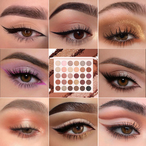 30 màu sắc Nude Eyeshadow Palette sắc tố cao Matte + siêu bóng ánh sáng lung linh tùy chỉnh logo riêng - Product Image 2