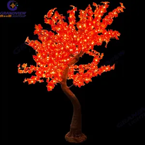 Outdoor Waterproof Decoration Simulation Trunk Artificial led maple leaves Lighting tree