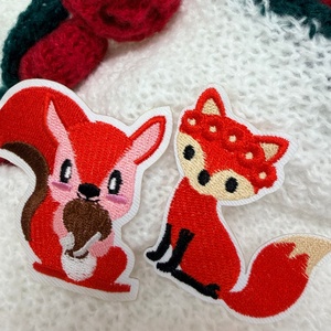 Parche Bordado Lavable y Ecológico con Diseño de Ardilla Roja, Fácil de Aplicar, Parches Bordados Termoadhesivos para Decoración de Bolsos - Product Image 2
