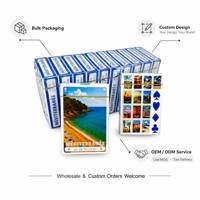 Cartes à Jouer Souvenirs Méditerranéens Personnalisées |   Jeu de cartes écologique, durable et portable en papier artistique, 54 cartes |   OEM ODM