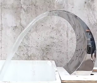 Fontaine de piscine en acier inoxydable 304 couleur argent pour piscines au sol jardin extérieur cascades pure descente étang caractéristique de l'eau