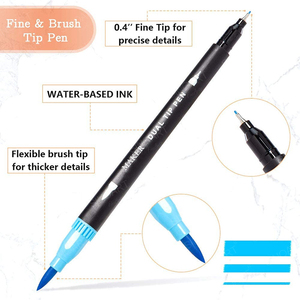 Marqueurs d'art personnalisables, stylos à eau, marqueurs pinceaux, double pointe, fineliner, pour le <span class=keywords><strong>dessin</strong></span>, fournitures artistiques - Product Image 4