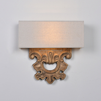 Nouvelle Lampe Murale Rustique en Bois et Tissu Style Antique pour Villa, Chambre à Coucher, Décoration Intérieure, Applique Murale Latérale de Chevet Économe en Énergie avec Commande Tactile