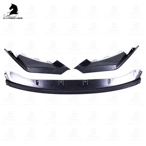 Nouveau kit de carrosserie noir brillant abs mis à jour V Type 3 pièces lèvre de pare-chocs avant pour <span class=keywords><strong>BMW</strong></span> M3 M4 G80 G82 <span class=keywords><strong>2021</strong></span> + - Product Image 4