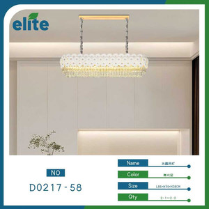 Lampadario di cristallo di lusso contemporaneo per sala da pranzo soggiorno caldo luce bianca stile postmoderno E12 appeso per la decorazione di casa Hotel - Product Image 1