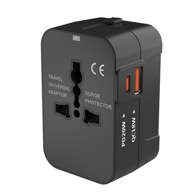 Universal Travel Adapter Fast Charging International Plug Adapter, Worldwide Wall Charger AC Power Plug Converter Adaptor