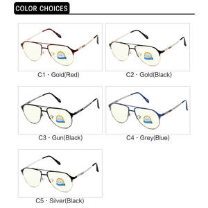 Gafas de aviador grises Jack con filtro de luz azul, montura metálica, lentes de resina, protección para hombres y mujeres 50006 - Product Image 4