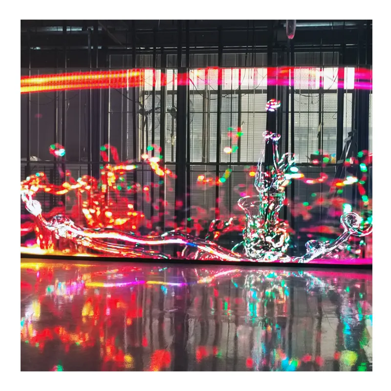 Factory direct selling indoor full-color high transparent led display splicing wall Highlight definition led display transparent