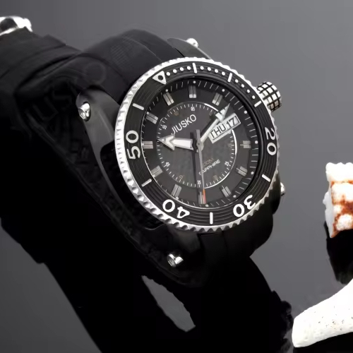 Jiusko Diver 20 Atm Business Watch for Men Japanese Movement Stainless Steel Sapphire Crystal 42mm Dial Water Resistant