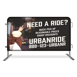Custom Logo Crowd Control Fence <b>Banner</b> Portable Barricade Barrier Cover for Outdoor Sports Events Made Durable Vinyl Polyester - Product Image 3
