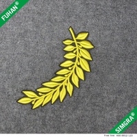 Badges en fil de bullion brodés à la main avec feuille d'or, design le plus récent, pour vêtements, logo de marque, patchs
