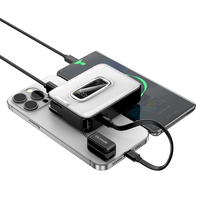 Vente en gros 10000mAh ABS chargeur sans fil batterie externe magnétique 18W Smart Phone Station de charge avec écran d'affichage LED