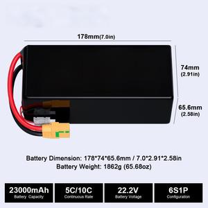 XFlight Semi Solid State <b>Battery</b> 6S/8S/12S/14S 12000/16000/23000/26000/29000/31000/35000mAh <b>Battery</b> for Agriculture <b>Drone</b> - Product Image 4