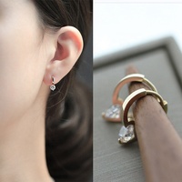 Pendientes de Aro Pequeños de Plata de Ley 925 de Diseño Surcoreano, con Cierre de Aguja, para Mujeres y Niñas, en Oferta