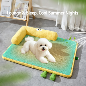 Dog <b>Nest</b> Summer Cooling <b>Nest</b> Cooling Cane Knitting Dog Mat Cat <b>Nest</b> Thickening Sponge Pet Cooling Mat Removable Washable Cross-b - Product Image 5