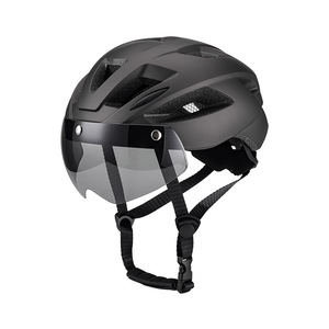 Casco de ciclismo con visera desmontable, transpirable, seguro para adultos, hombres, bicicleta de montaña, azul - Product Image 3