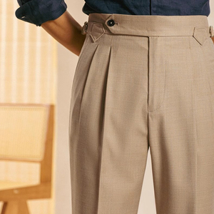 Pantalon homme anti-plis Naples Printemps, style italien <span class=keywords><strong>Paris</strong></span>, avec boucle, pour affaires et occasions formelles - Product Image 4